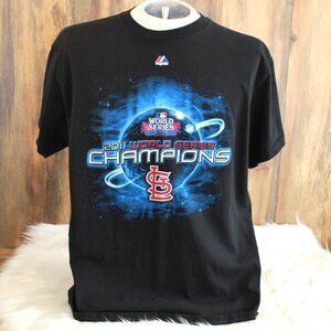 MLB St Louis Cardinals World Series T Shirt Tee Black XL 2011